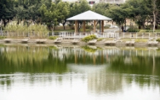晋江世纪公园 湖边亭子图片