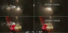 圣诞挂球粒子揭示动画AE模板