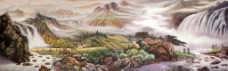 大气磅礴山水中堂风景油画