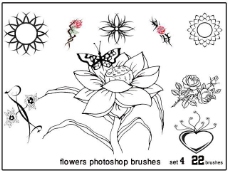 PSD花纹4矢量花朵花边花纹PS装饰笔刷下载.4