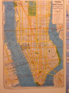 纽约的纸质地图