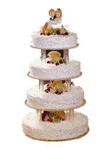 四层婚庆蛋糕素材