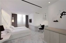 现代室内现代温馨时尚卧室白色背景墙室内装修效果图