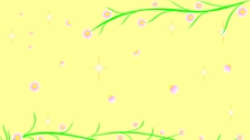 黄色背景花瓣图图片
