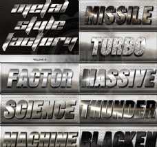 8款超质感的银色金属字体样式