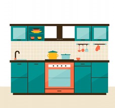 围裙彩色厨房图片