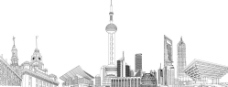 景观设计上海城市线稿图片