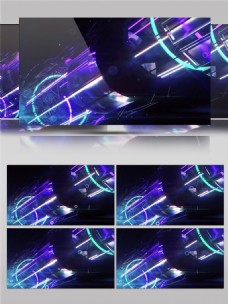 星空舞台背景紫色太空隧道动态视频素材