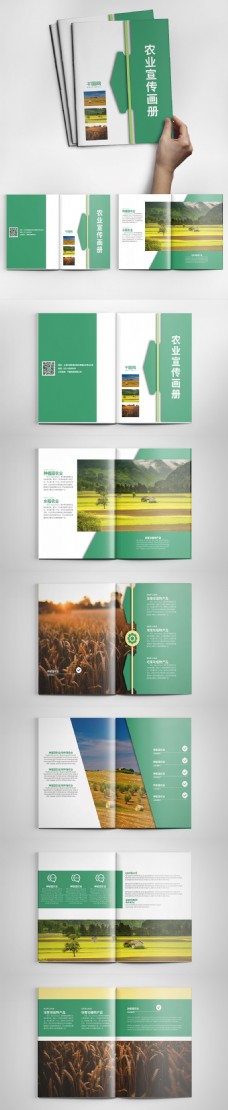 创意绿色农业画册设计PSD模板