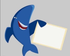 可爱 鲨鱼 卡通  小卡片图片