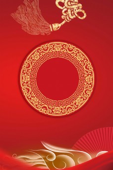 喜庆花纹中国节背景