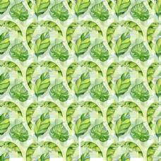 绿色叶子手绘香蕉叶子背景图png透明素材