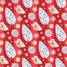 红色圣诞节小鸟装饰背景图片素材