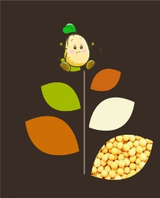 黄豆 卡通形象图片