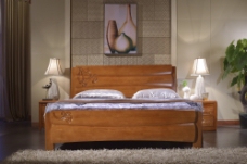 家具广告实木床图片