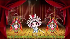 京剧脸谱中国风视频儿童卡通视频素材免