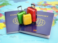 旅游签证签证护照等旅游元素高清图片