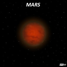太空中的火星矢量素材