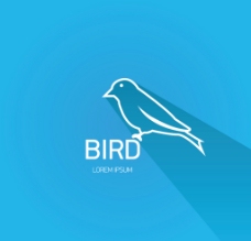 精致鸟类标志设计矢量素材图片