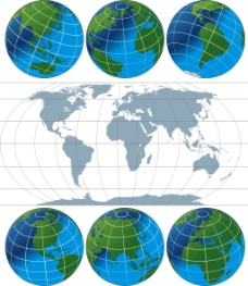 科技世界科技蓝色世界地图