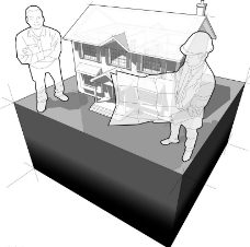 房地产背景建筑模型图片