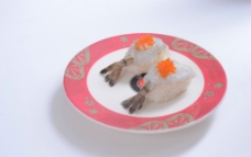 鲜虾鱼籽寿司图片