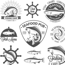 餐饮海鲜图标图片