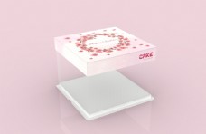 粉色小清新三体式透明蛋糕盒