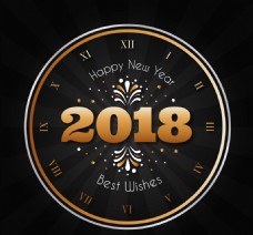 2018新年元素时钟素材