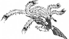 凤凰凤纹图案鸟类装饰图案矢量素材CDR格式0009