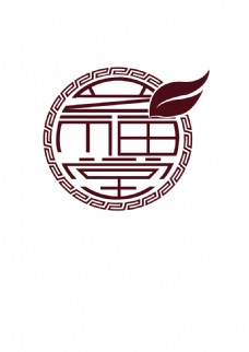 深色创意文字茶叶logo设计