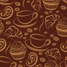 咖啡杯线条底纹图片