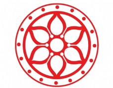 红色香港紫荆花图标png元素