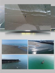 2K龙凤渔港海边渔村旅游休闲航拍摄影