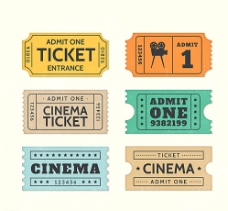 画册设计彩色电影票设计矢量图图片