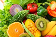 绿色水果各种绿色蔬菜和水果