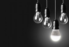 创新思维电灯泡与灯光