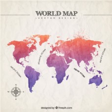 手绘世界地图