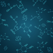 蓝色科技背景化学分子结构式背景