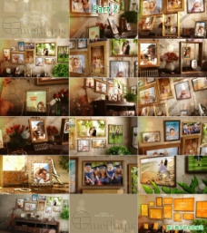 温馨家庭温馨幸福的家庭相片组合展示墙AE模板2