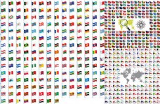 各国国旗设计矢量图片 AI