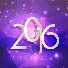 2016年紫色新年贺卡