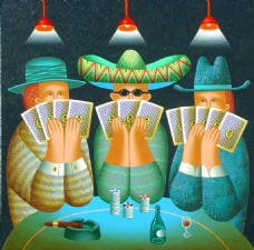 抽象扑克装饰画