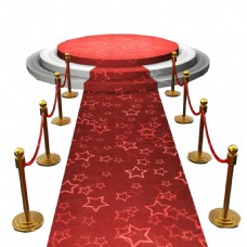 结婚舞台红色红毯舞台png元素