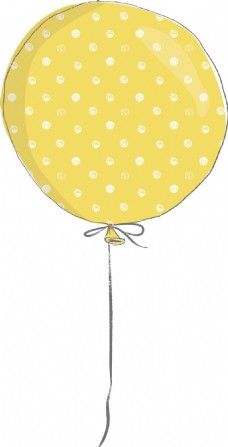 卡通黄色氢气球png元素