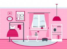 粉红色的卧室设计
