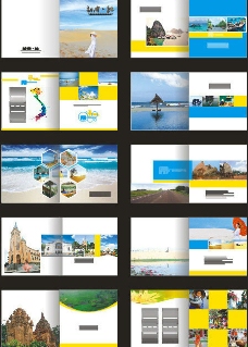 旅游公司广告画册矢量素材