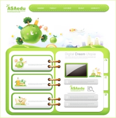国网韩国卡通绿色环保学习网页
