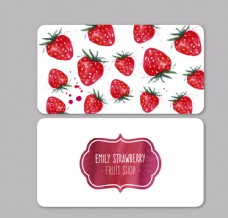 草莓果农名片图片