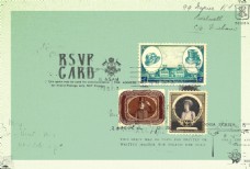 精美的企业复古邮票素材设计